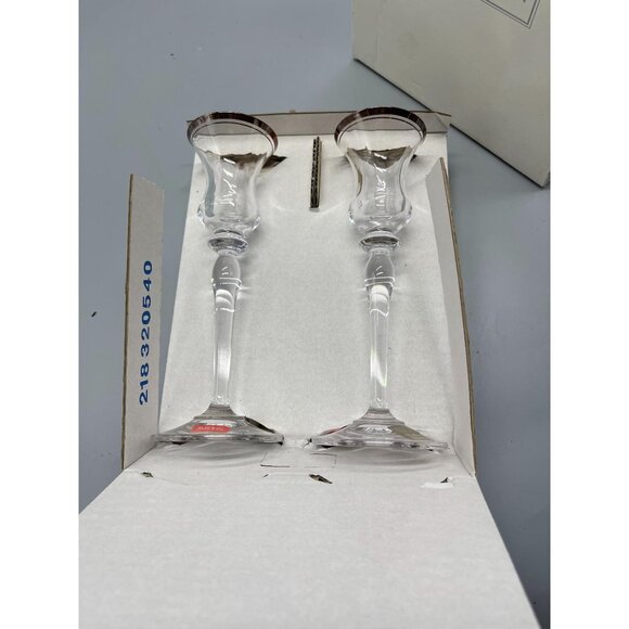Mikasa set of 2 candle holders marked Austria T2073 Jamestown Gold 7.5" NEW READ - Picture 15 of 15